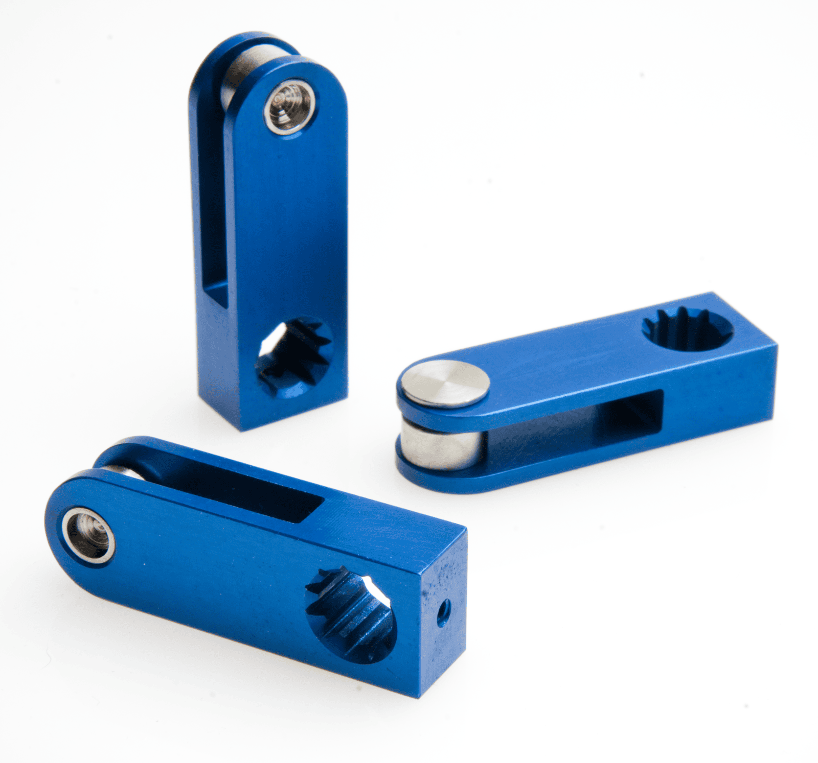 Blue Anodized surface showing our secondary and finishing capabilities