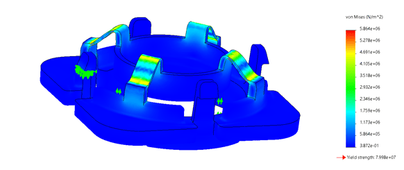 Finite element analysis of a molded plastic spring developed for a consumer product