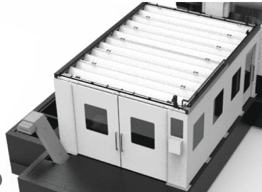 Retractable top enclosure for CNC Gantry